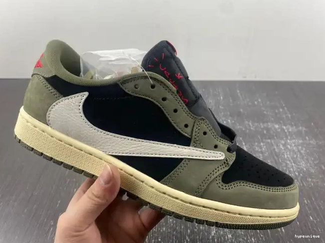 HYPE X 'BLACK SP JORDAN OLIVE' LOW TRAVIS 1 DM7866-002 SCOTT AIR OG 0527
